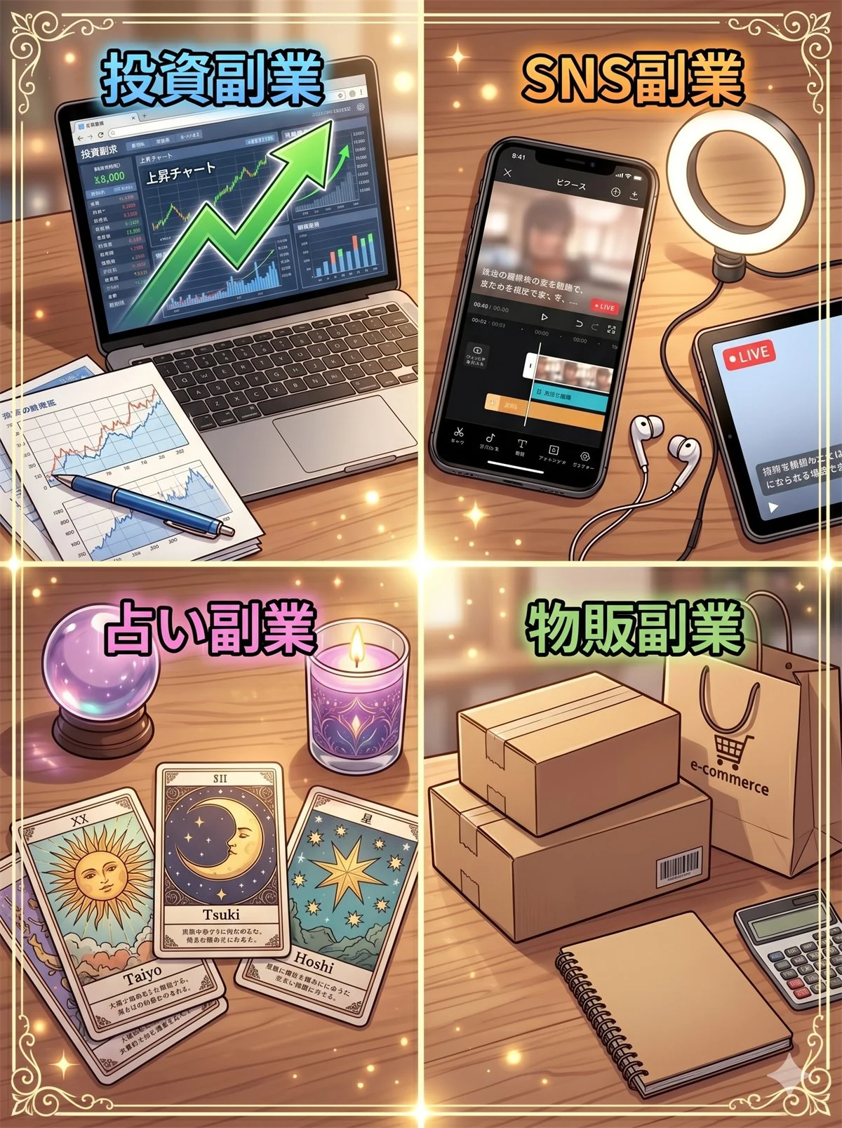 コマ28: 4副業コラージュ