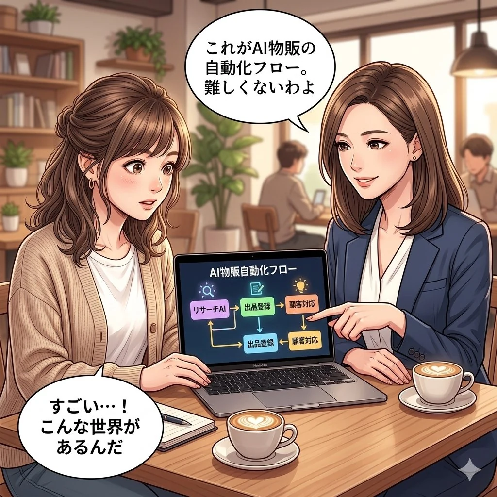 新規コマC: AI物販の自動化フロー